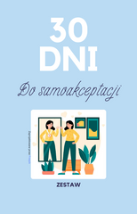 okładka zestawu, ilustracja, „30 dni do samoakceptacji"