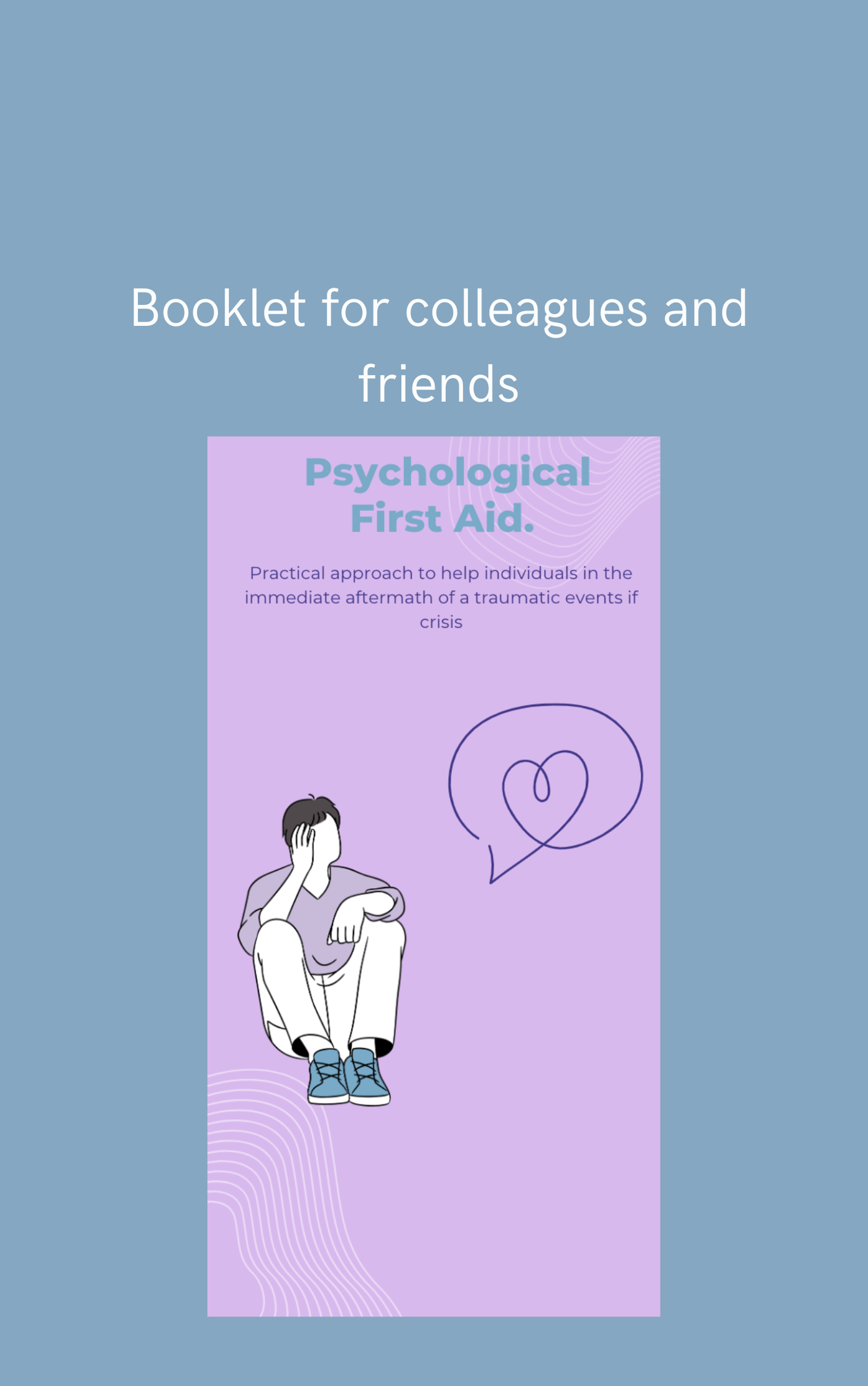 booklet cover, illustration, „Psychological first aid"