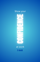 e-book cover, blue, illustration, „show your confidence at work"