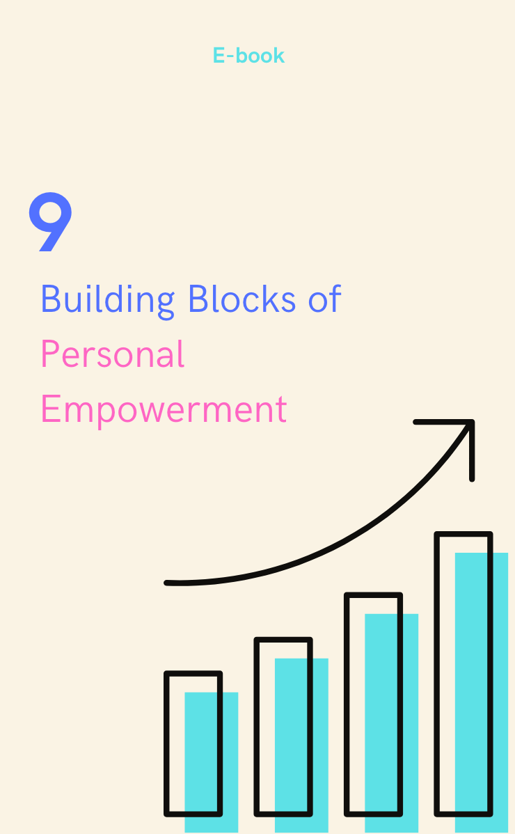 e-book cover, illustration, „9 blocks of personal empowerment” 